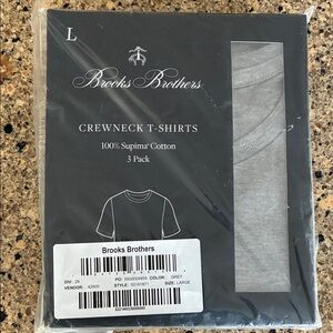 Brooks Brothers Gray Crewneck T-Shirts - 3 Pack size L